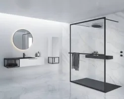 Kabiny prysznicowe - białe czy czarne? Nowa seria LUCID od Riho