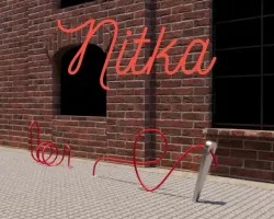 Instalacja artystyczna „Nitka”. Projekt Izabeli Bołoz