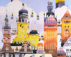 Mural architekta Tytusa Brzozowskiego na&nbsp;osiedlu w&nbsp;Elblągu - „Okno na&nbsp;świat”