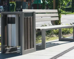 Elementy małej architektury z prowadnicami Accuride