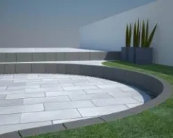 Przestrzeń nowocześnie uporządkowana – obrzeże Modern firmy Polbruk