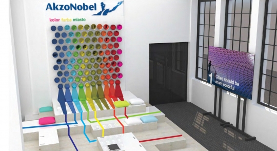 Wystawa AkzoNobel - Kolor Farba Miasto na Łódź Design Festival Wystawa AkzoNobel - Kolor Farba Miasto na Łódź Design Festival