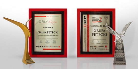 GRUPA PETECKI laureatem Orłów Polskiego Budownictwa 2017 GRUPA PETECKI laureatem Orłów Polskiego Budownictwa 2017