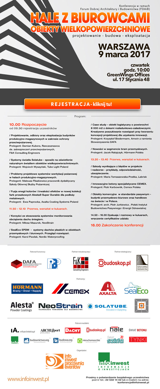 Forum Dobrej Architektury i&nbsp;Budownictwa - Hale z&nbsp;Biurowcami – obiekty wielkopowierzchniowe w&nbsp;Warszawie 9 marca 2017 / zdjęcie nr: 2