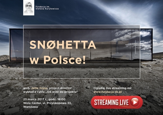 Live streaming wykładu Jette Hopp ze Snøhetty Live streaming wykładu Jette Hopp ze Snøhetty