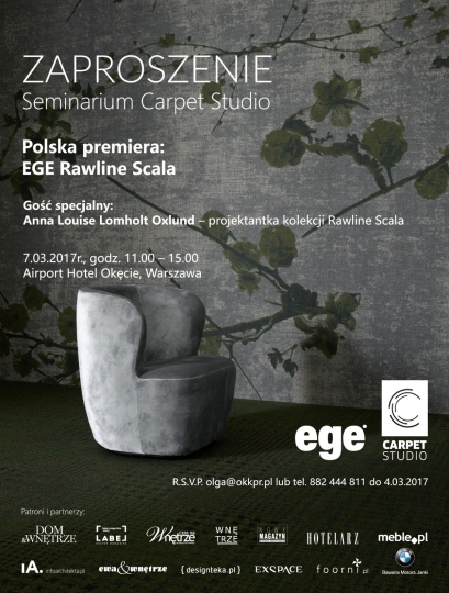 Seminarium Carpet Studio - Polska premiera kolekcji wykładzin Rawline Scala marki EGE / zdjęcie nr: 3 Seminarium Carpet Studio - Polska premiera kolekcji wykładzin Rawline Scala marki EGE / zdjęcie nr: 3