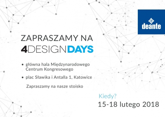 Deante zaprasza na 4 Design Days Deante zaprasza na 4 Design Days