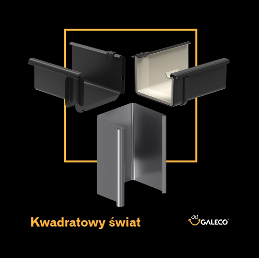 GALECO - KWADRATOWY ŚWIAT SYSTEMÓW RYNNOWYCH / zdjęcie nr: 1 GALECO - KWADRATOWY ŚWIAT SYSTEMÓW RYNNOWYCH / zdjęcie nr: 1
