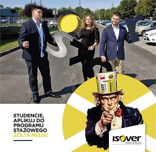 Rekrutacja do programu stażowego Żółta Misja ISOVER Rekrutacja do programu stażowego Żółta Misja ISOVER