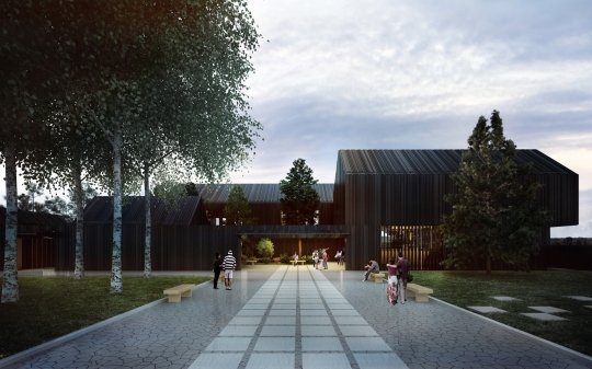 Projekt budynku edukacyjnego w Leśnym Ogrodzie Botanicznym Marszewo Projekt budynku edukacyjnego w Leśnym Ogrodzie Botanicznym Marszewo