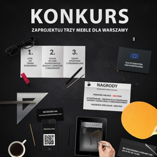 Zaprojektuj trzy meble sportowe dla Warszawy! Zaprojektuj trzy meble sportowe dla Warszawy!
