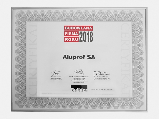Aluprof z dwoma prestiżowymi tytułami na Gali Builder Awards! Aluprof z dwoma prestiżowymi tytułami na Gali Builder Awards!