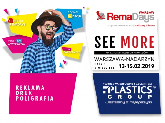 Targi RemaDays Warsaw 2019 - zaproszenie od Plastics Group Targi RemaDays Warsaw 2019 - zaproszenie od Plastics Group