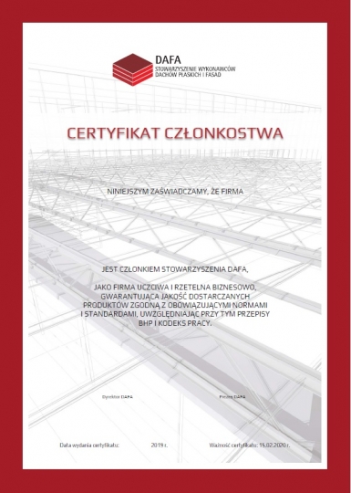 Wybierz firmę z Certyfikatem DAFA! - V edycja 2019 Wybierz firmę z Certyfikatem DAFA! - V edycja 2019