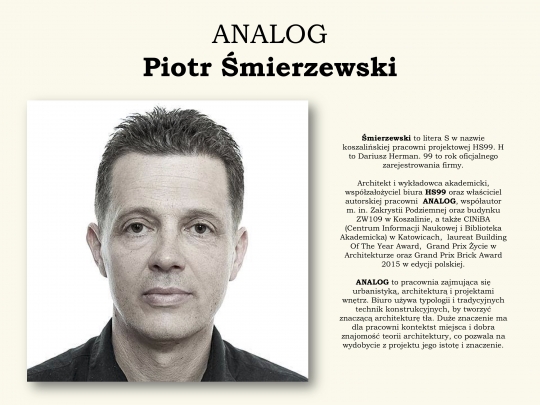 Wieczór ARCHitektoniczny z Piotrem Śmierzewskim z pracowni Analog / zdjęcie nr: 2 Wieczór ARCHitektoniczny z Piotrem Śmierzewskim z pracowni Analog / zdjęcie nr: 2