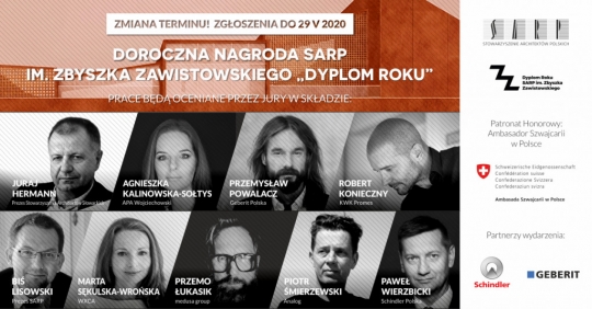 Zmiana terminów przesyłania zgłoszeń w konkursie na Dyplom Roku 2020 Zmiana terminów przesyłania zgłoszeń w konkursie na Dyplom Roku 2020