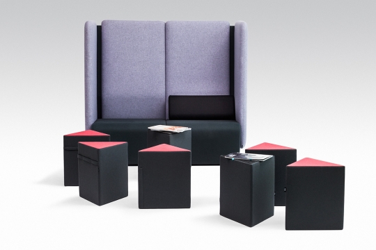 Przestrzeń biurowa pełna kolorów - eco pufy VANK_TRI / zdjęcie nr: 4