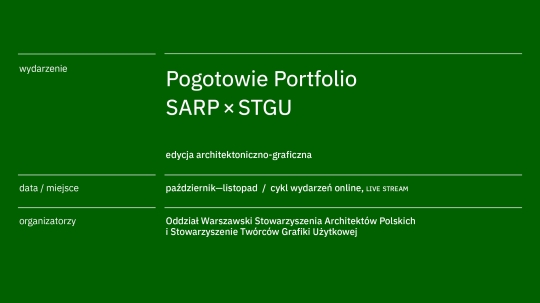 Pogotowie Portfolio - bezpłatne konsultacje dla adeptów architektury Pogotowie Portfolio - bezpłatne konsultacje dla adeptów architektury
