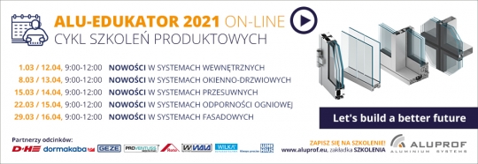 Alu-Edukator on-line 2021 – ruszyły szkolenia Aluprof Alu-Edukator on-line 2021 – ruszyły szkolenia Aluprof