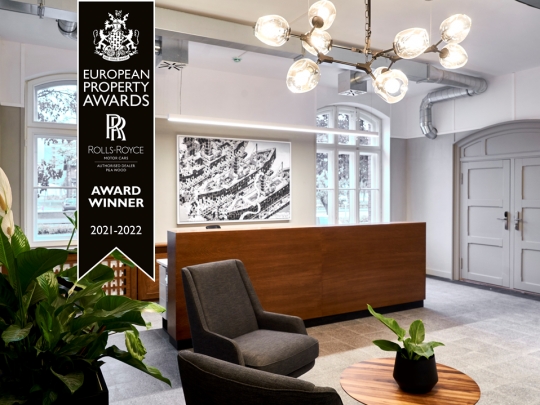 Roark Studio z prestiżową nagrodą 2021 European Property Award za projekt rewitalizacji Budynku Dyrekcji Roark Studio z prestiżową nagrodą 2021 European Property Award za projekt rewitalizacji Budynku Dyrekcji