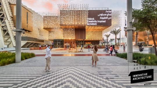 Pawilon Polski na Expo 2020 zaprojektowany przez WXCA z prestiżową nagrodą ICONIC AWARDS 2022: Innovative Architecture Pawilon Polski na Expo 2020 zaprojektowany przez WXCA z prestiżową nagrodą ICONIC AWARDS 2022: Innovative Architecture