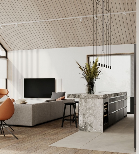 Kraina beżu i&nbsp;elegancji. Projekt domu dla czteroosobowej rodziny / zdjęcie nr: 6