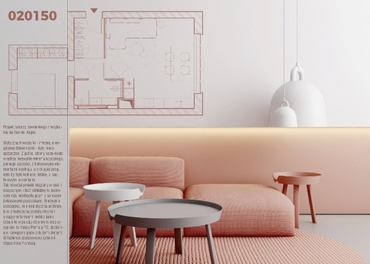 Minimalizm w kolorze pink! Projekt koncepcyjny mieszkania na Saskiej Kępie Minimalizm w kolorze pink! Projekt koncepcyjny mieszkania na Saskiej Kępie
