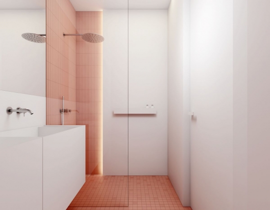 Minimalizm w&nbsp;kolorze pink! Projekt koncepcyjny mieszkania na&nbsp;Saskiej Kępie / zdjęcie nr: 7