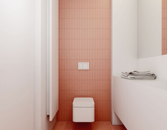 Minimalizm w&nbsp;kolorze pink! Projekt koncepcyjny mieszkania na&nbsp;Saskiej Kępie / zdjęcie nr: 8