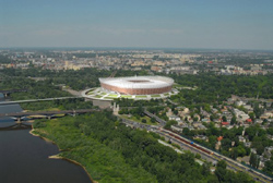 Stadion Narodowy rośnie a bazar trwa Stadion Narodowy rośnie a bazar trwa