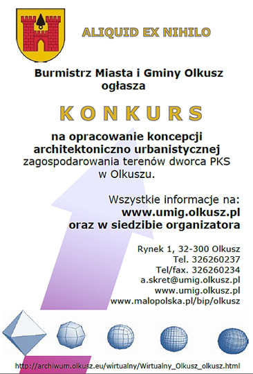 Konkurs na opracowanie koncepcji architektonicznej zagospodarowania terenów Dworca PKS Konkurs na opracowanie koncepcji architektonicznej zagospodarowania terenów Dworca PKS
