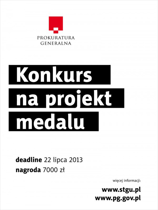 Konkurs na projekt medalu dla Prokuratury Generalnej Konkurs na projekt medalu dla Prokuratury Generalnej
