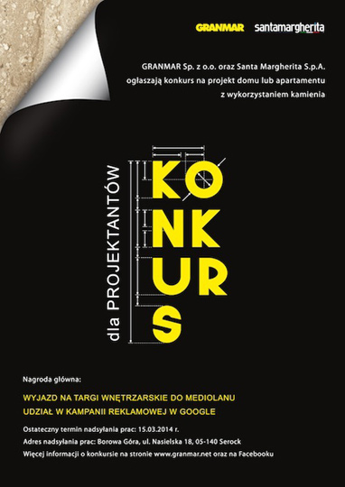 STONE HOME DESIGN Konkurs dla Projektantów STONE HOME DESIGN Konkurs dla Projektantów