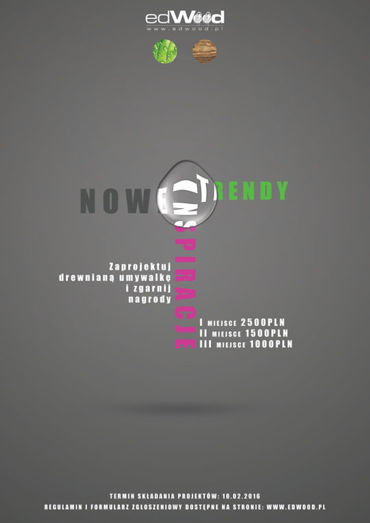 Konkurs na&nbsp;projekt drewnianej umywalki