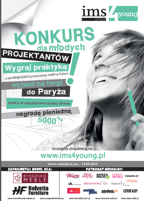 IMS FOR YOUNG - rusza konkurs dla projektantów mebli IMS FOR YOUNG - rusza konkurs dla projektantów mebli
