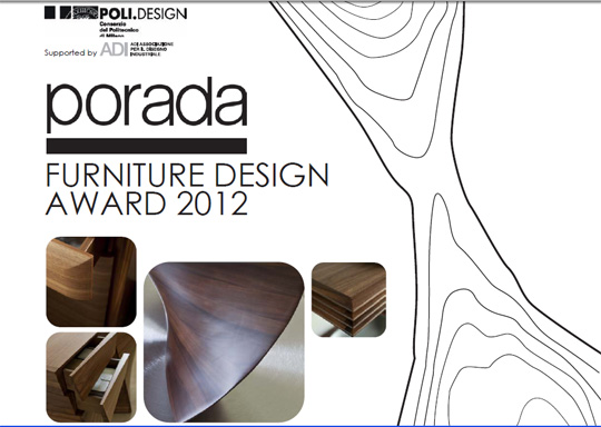 PORADA FURNITURE DESIGN AWARD 2012 PORADA FURNITURE DESIGN AWARD 2012