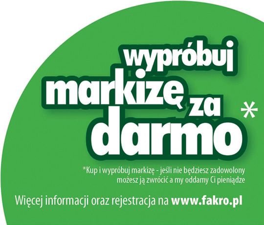 Na wakacje wypróbuj markizę ZA DARMO Na wakacje wypróbuj markizę ZA DARMO