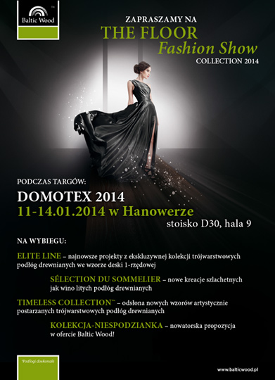 Baltic Wood w Stefie Innowacji na targach Domotex 2014! Zbliża się The Floor Fashion Show! Baltic Wood w Stefie Innowacji na targach Domotex 2014! Zbliża się The Floor Fashion Show!