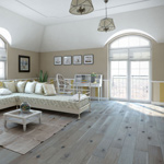 Kolorowe wariacje dębowych podłóg litych i postarzanych