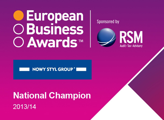 Grupa Nowy Styl reprezentuje Polskę w kolejnym etapie prestiżowego konkursu European Business Awards Grupa Nowy Styl reprezentuje Polskę w kolejnym etapie prestiżowego konkursu European Business Awards