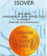 ISOVER Konsumenckim Liderem Jakości 2013 ISOVER Konsumenckim Liderem Jakości 2013