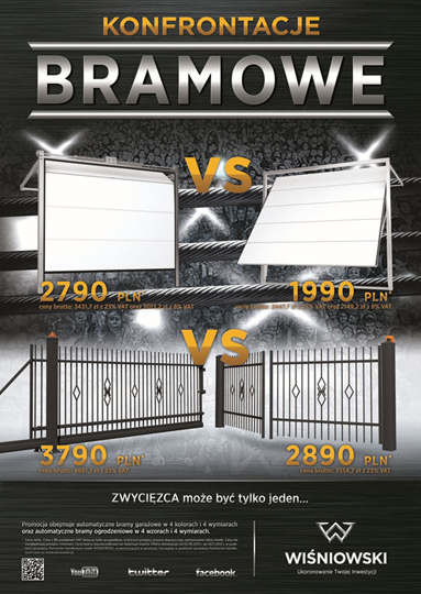 Konfrontacje bramowe - ruszyła promocja marki Wiśniowski! Konfrontacje bramowe - ruszyła promocja marki Wiśniowski!