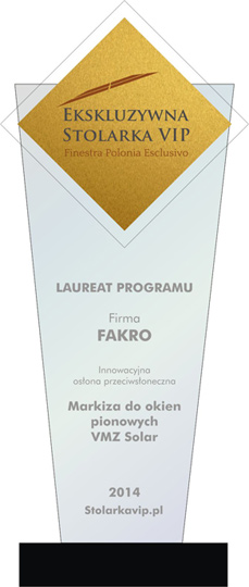 Produkty FAKRO nagrodzone w ramach programu Ekskluzywna Stolarka VIP / zdjęcie nr: 2 Produkty FAKRO nagrodzone w ramach programu Ekskluzywna Stolarka VIP / zdjęcie nr: 2