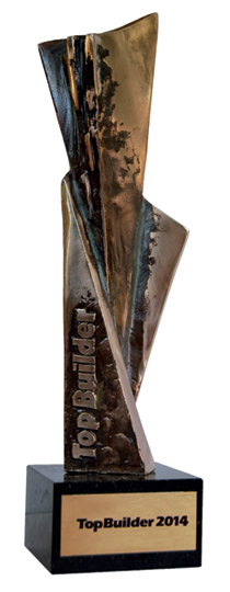 Statuetka Top Builder 2014 dla ISOVER Statuetka Top Builder 2014 dla ISOVER