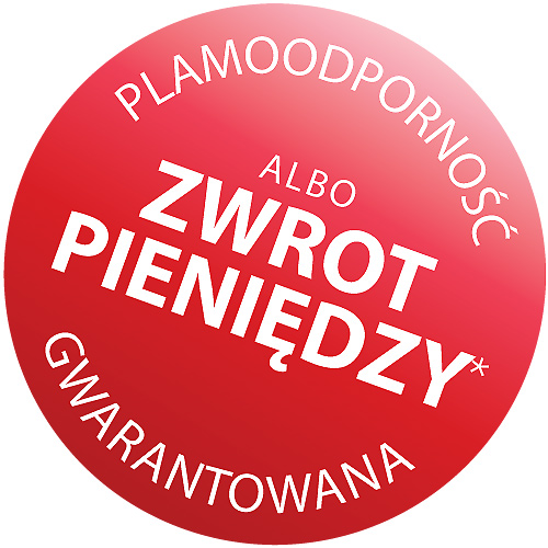Plamoodporność gwarantowana Plamoodporność gwarantowana