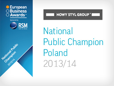 Grupa Nowy Styl wyróżniona tytułem National Public Champion Poland! Grupa Nowy Styl wyróżniona tytułem National Public Champion Poland!