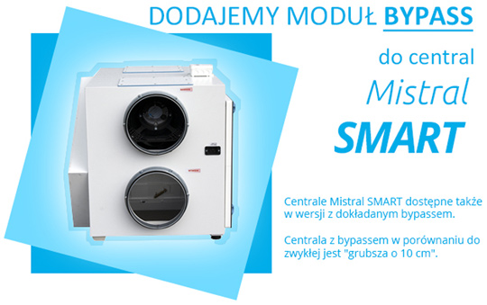 Rekuperatory Mistral SMART z bypassem Rekuperatory Mistral SMART z bypassem
