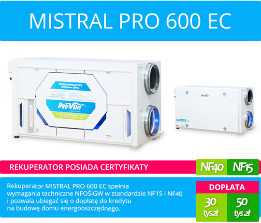 Rekuperator z certyfikatem do domu pasywnego i energooszczędnego Rekuperator z certyfikatem do domu pasywnego i energooszczędnego