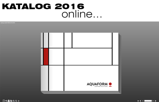 Internetowa premiera katalogu na rok 2016 prezentującego lampy Aquaform Internetowa premiera katalogu na rok 2016 prezentującego lampy Aquaform