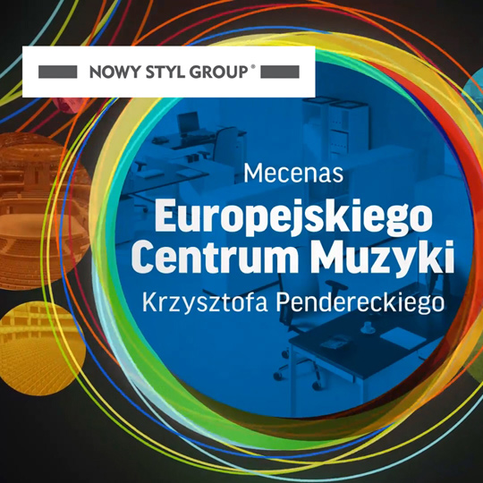 Grupa Nowy Styl Mecenasem Programów Edukacyjnych i Koncertowych ECM Grupa Nowy Styl Mecenasem Programów Edukacyjnych i Koncertowych ECM